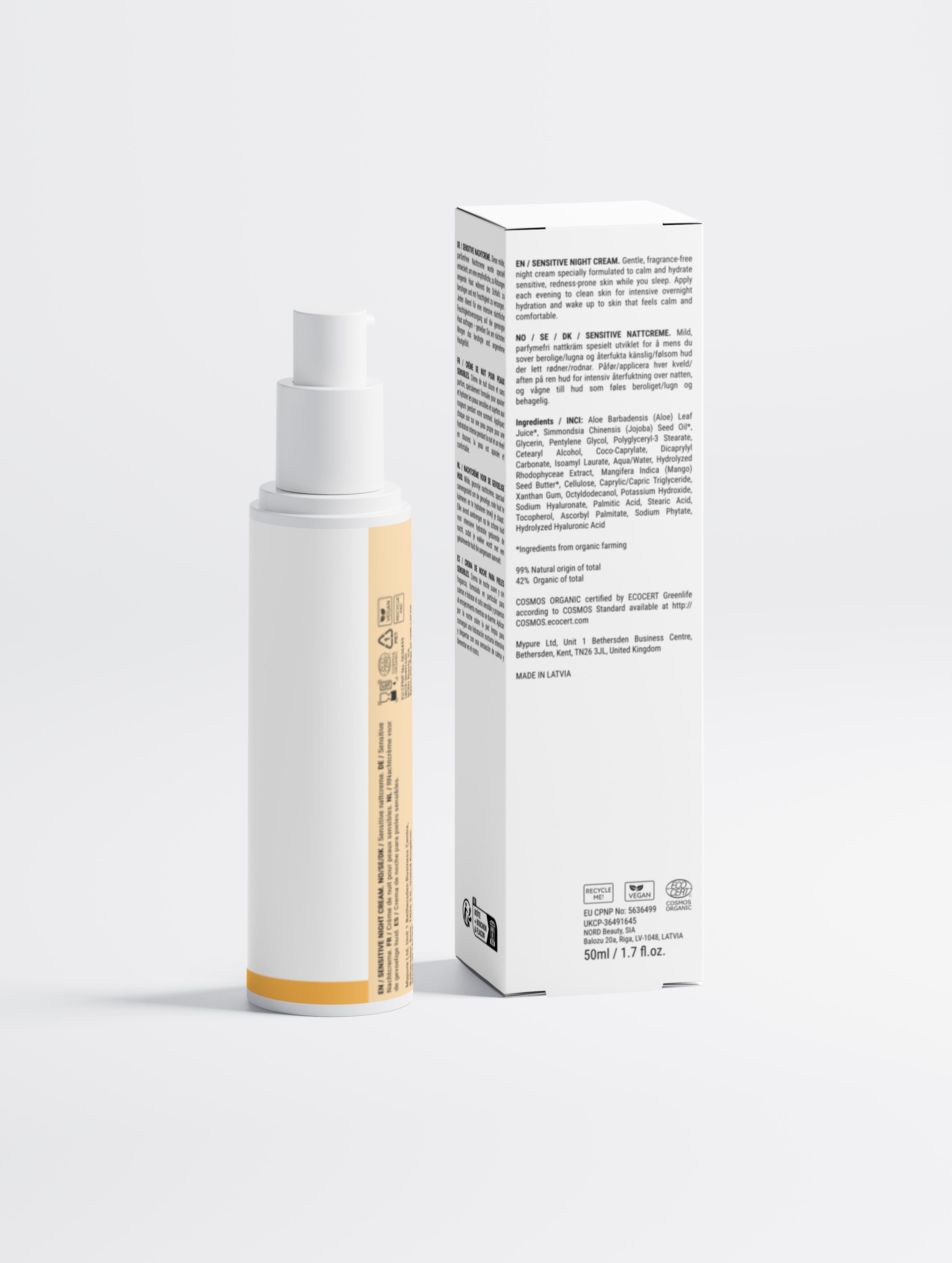 Sensitive Skin Overnight Cream, Fragrance-Free