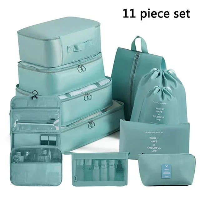 Travel Storage Bag Set – Lightweight Packing System | Clothes, Toiletries & Shoe Cubes, Digital Organizer, Structured Luggage Clarity