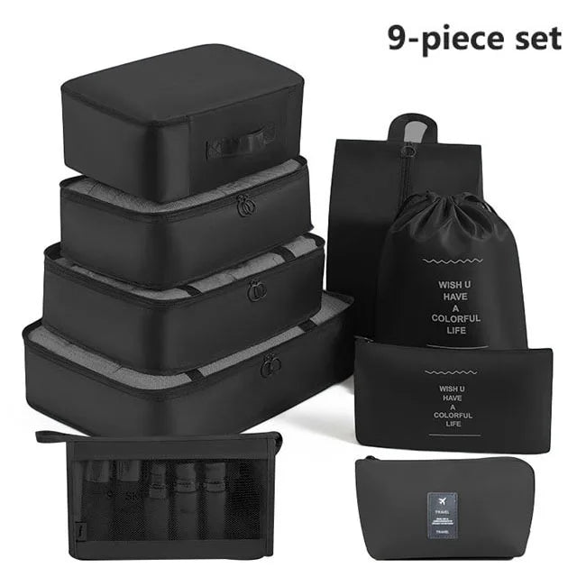 Travel Storage Bag Set – Lightweight Packing System | Clothes, Toiletries & Shoe Cubes, Digital Organizer, Structured Luggage Clarity