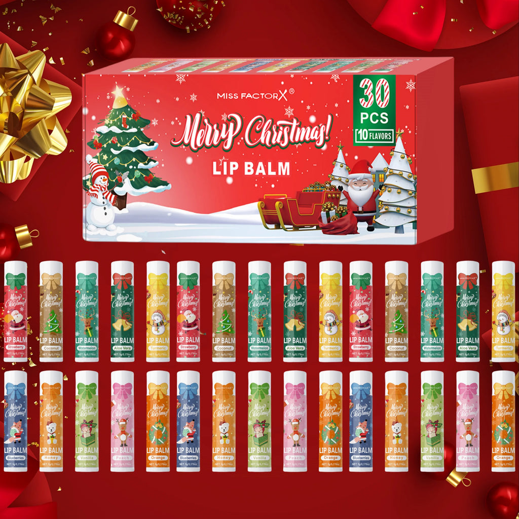 Holiday Lip Balm Gift Box – Nourishing Moisture Collection | Soft Hydration, Long-Lasting Comfort, Festive Beauty Gift
