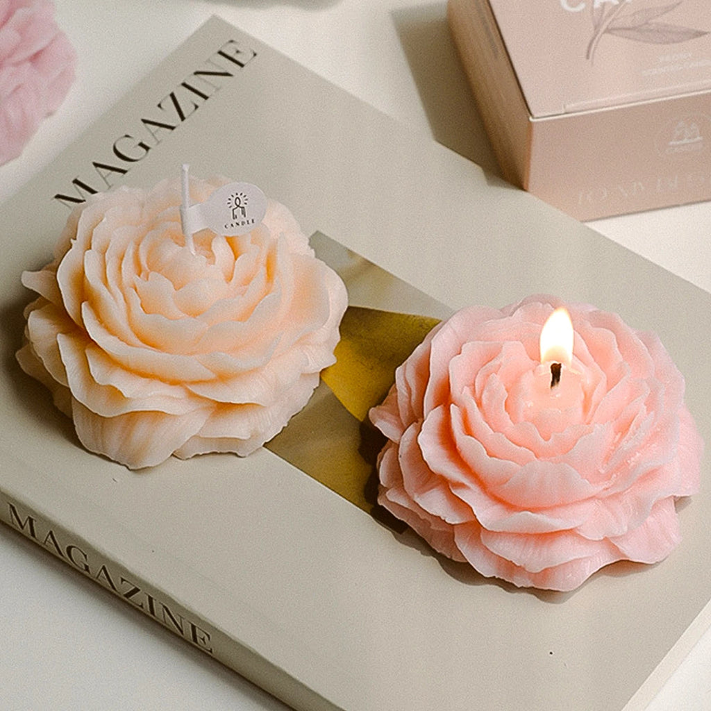 Peony Aromatic Candle – Sculpted Floral Art | Scented Peony Bloom, Gift-Ready, Wedding & Valentine’s Keepsake