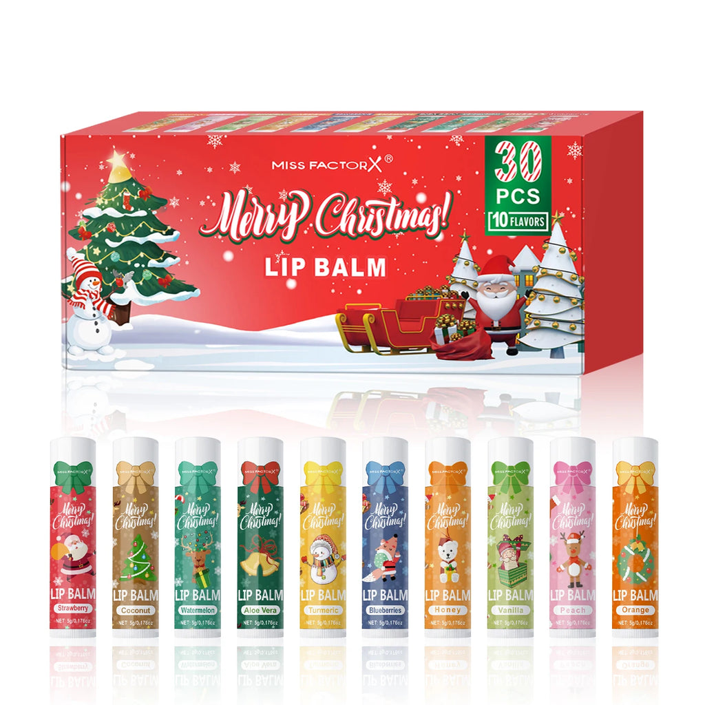 Holiday Lip Balm Gift Box – Nourishing Moisture Collection | Soft Hydration, Long-Lasting Comfort, Festive Beauty Gift