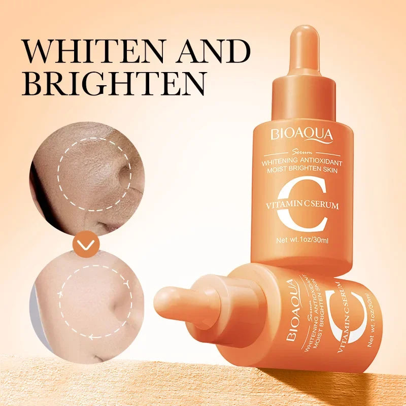 BIOAQUA Triple-Action Serum Set – Vitamin C, Retinol & Hyaluronic Care | Brightening, Anti-Wrinkle, Deep Hydration