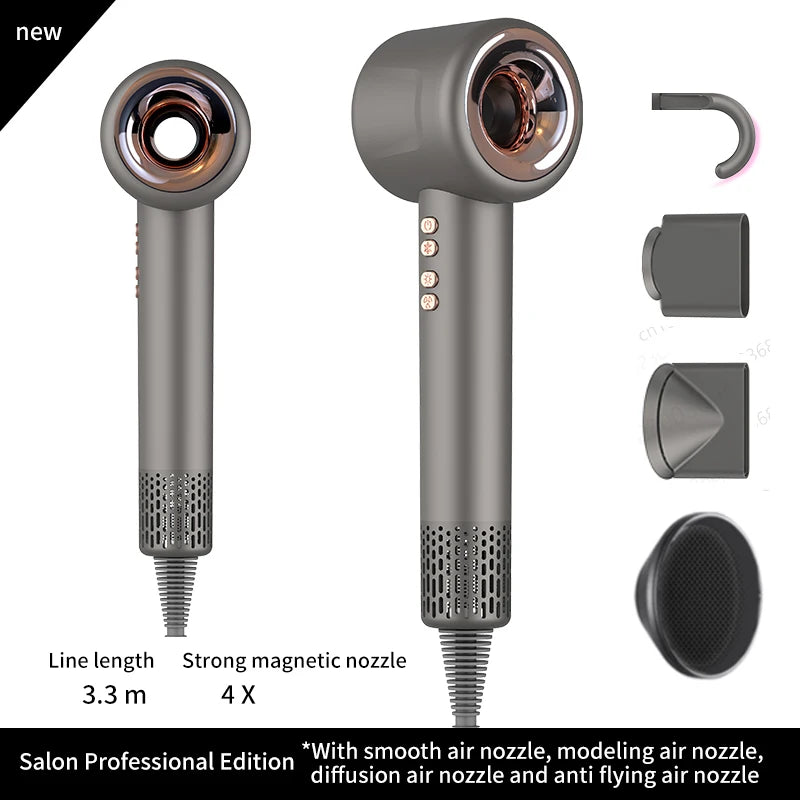 Super Leafless Hair Dryer – High-Performance Ionic Care | Fast-Dry Airflow, Ultra-Quiet Technology, Frizz-Free Precision