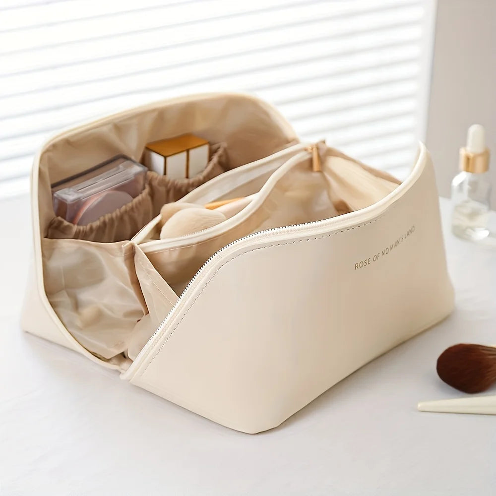 Luxury Travel Makeup Organizer – Refined Cosmetic Bag for Women | Smart Compartments, Portable Structure, Elegant Daily Utility