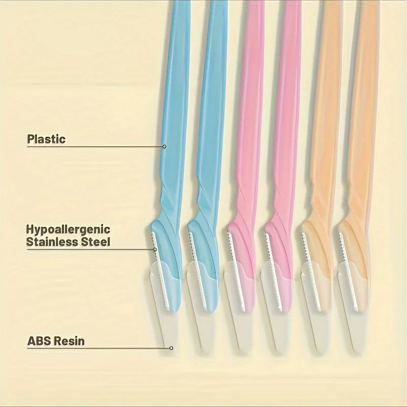 Precision Eyebrow Razor Set – Multipurpose Dermaplaning Tools | Smooth Exfoliating Blades, Gentle Facial Shaving, Refined Control