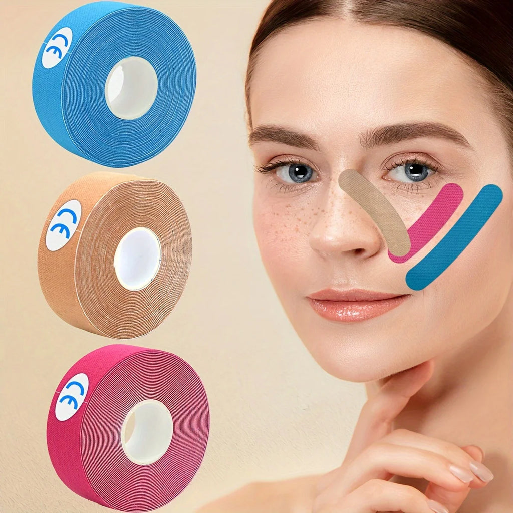Elastic Face Lift Tape – Instant V-Shape Definition | Invisible Reusable Tape, Jawline Sculpting, Neck & Chin Lift Support