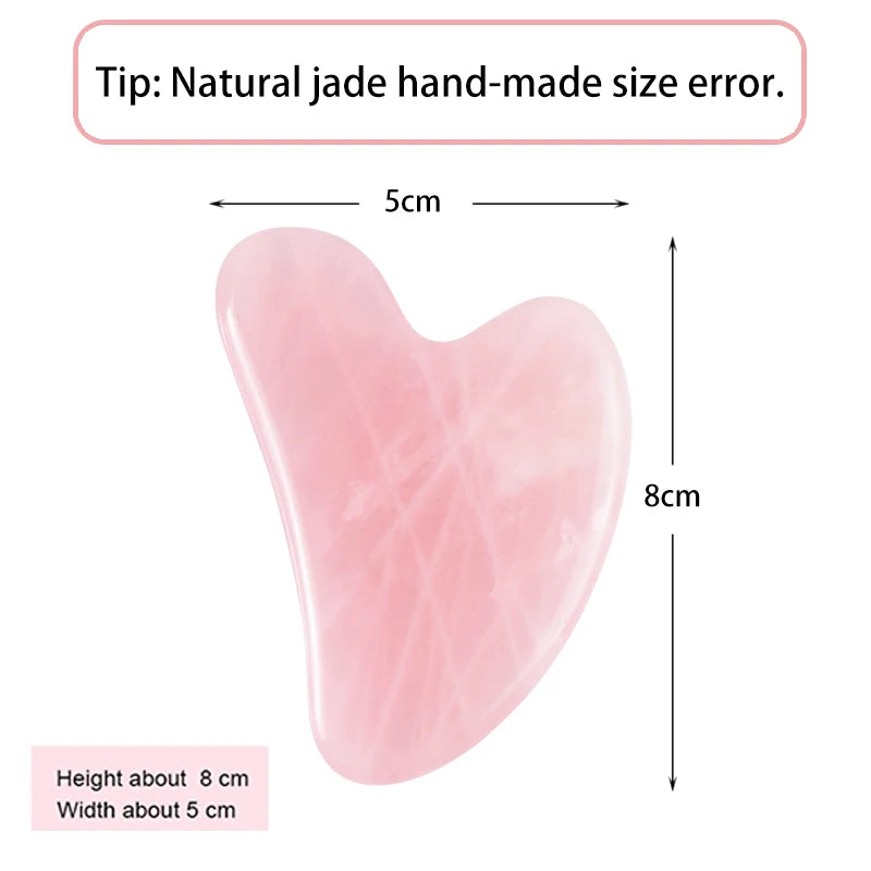 Natural Jade Gua Sha Stone – Facial Sculpting Ritual | Tension Relief, Circulation Boost, Pure Stone Firming Glow