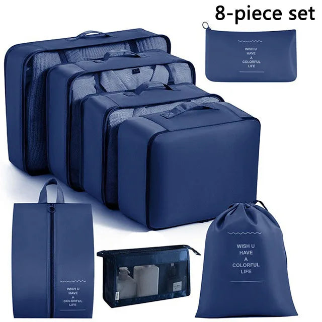Travel Storage Bag Set – Lightweight Packing System | Clothes, Toiletries & Shoe Cubes, Digital Organizer, Structured Luggage Clarity