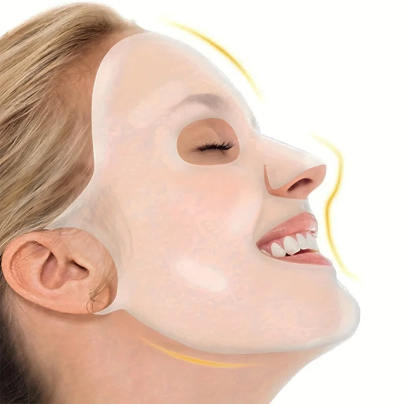 Silicone Face Mask Cover 3D – Reusable Hydration Seal | Moisturizing Lift, Firming Support, Glow-Boosting Design