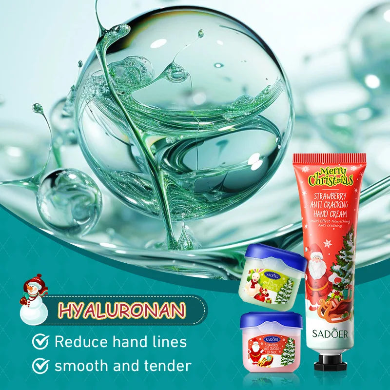 SADOER Christmas Care Collection – Hydrating Hands & Plumping Lips | Moisturizing, Nourishing, Holiday Edition