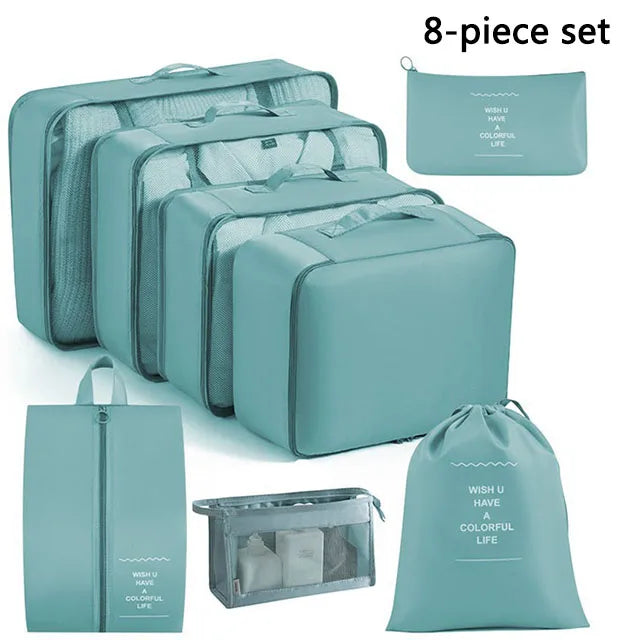 Travel Storage Bag Set – Lightweight Packing System | Clothes, Toiletries & Shoe Cubes, Digital Organizer, Structured Luggage Clarity