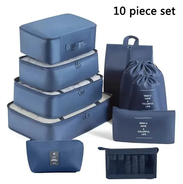 Travel Storage Bag Set – Lightweight Packing System | Clothes, Toiletries & Shoe Cubes, Digital Organizer, Structured Luggage Clarity