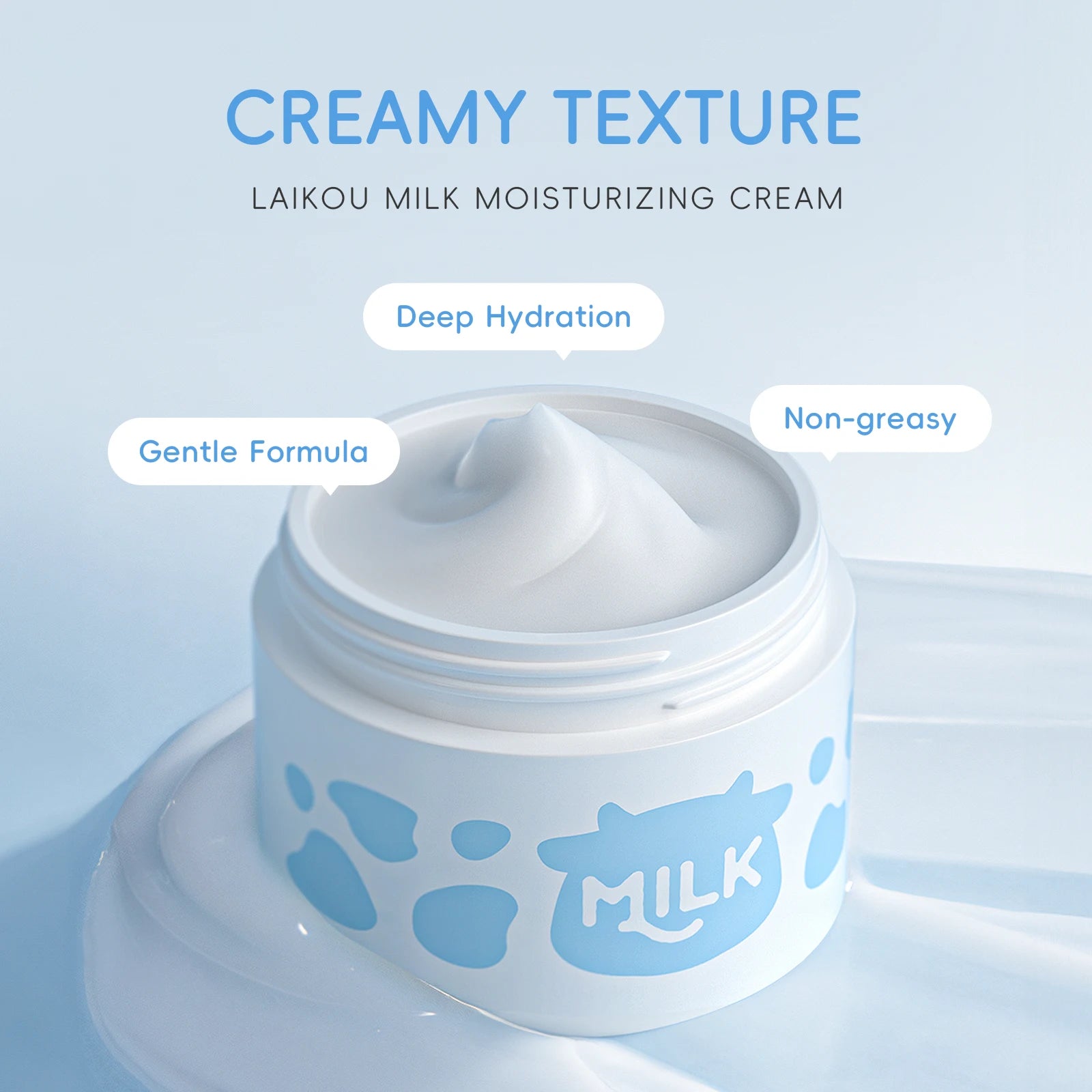 LAIKOU Milk Skincare Travel Set – Softening & Hydration Care | Brightening Serum, Moisturizing Cream, Gentle Cleanser