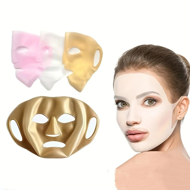 Silicone Face Mask Cover 3D – Reusable Hydration Seal | Moisturizing Lift, Firming Support, Glow-Boosting Design
