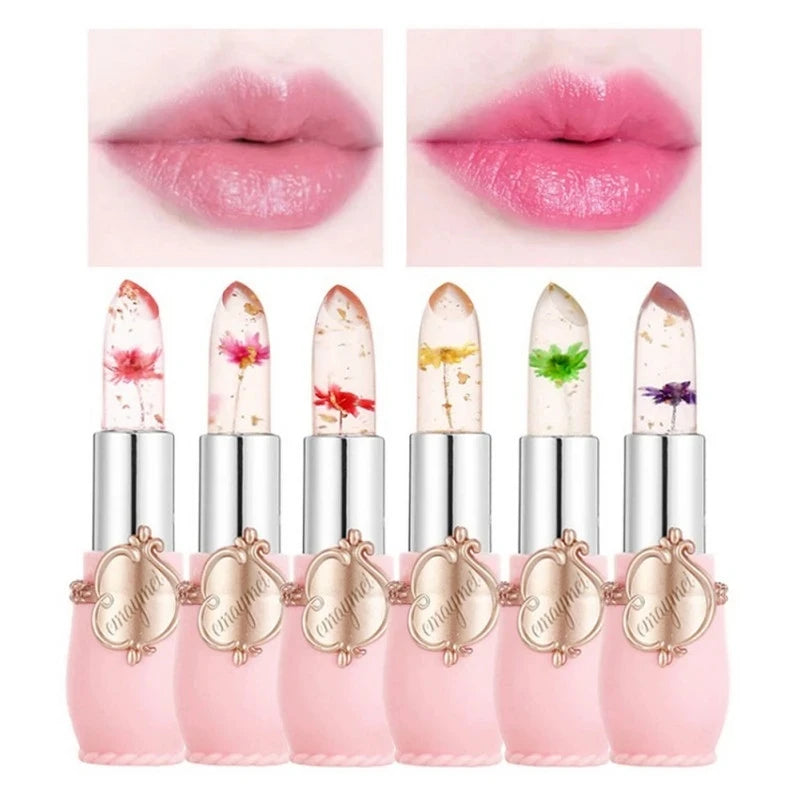 Crystal Jelly Lipstick Set – Color-Adapting Lip Collection | Long-Lasting Shine, Hydrating Formula, Pink-Tint Transformation