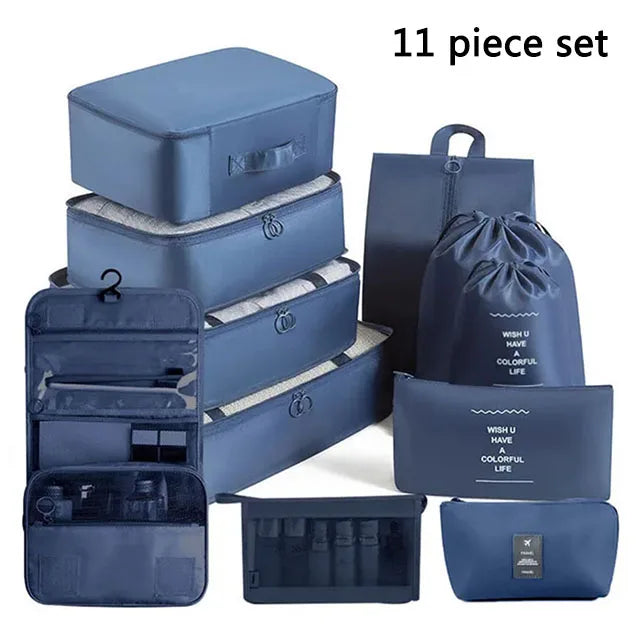 Travel Storage Bag Set – Lightweight Packing System | Clothes, Toiletries & Shoe Cubes, Digital Organizer, Structured Luggage Clarity