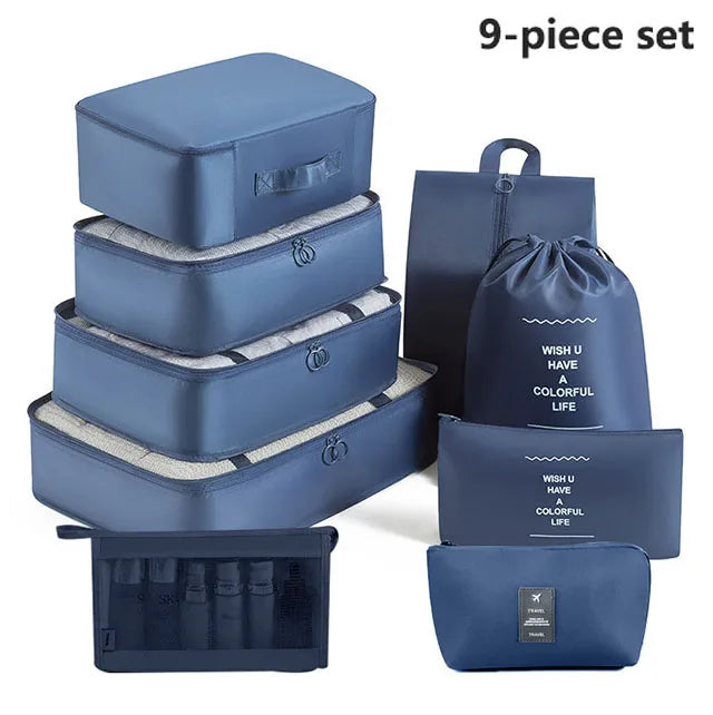 Travel Storage Bag Set – Lightweight Packing System | Clothes, Toiletries & Shoe Cubes, Digital Organizer, Structured Luggage Clarity