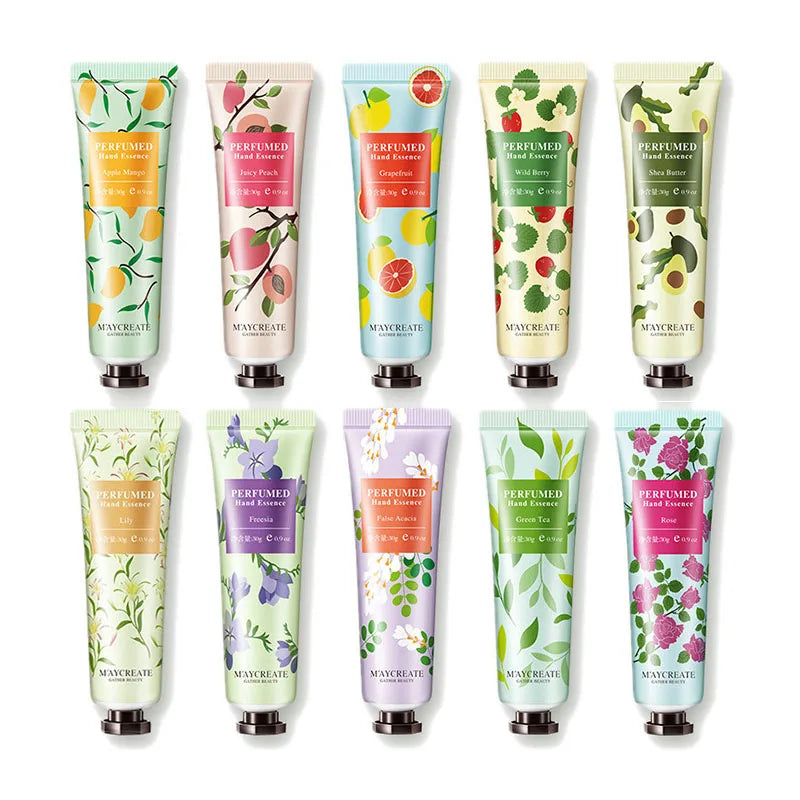 Fruity & Flowery Hand Cream Collection – Moisture Renewal Care | Nourishing, Repairing, Anti-Chapping