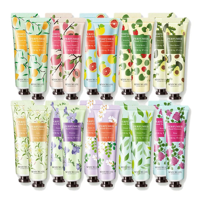 Fruity & Flowery Hand Cream Collection – Moisture Renewal Care | Nourishing, Repairing, Anti-Chapping